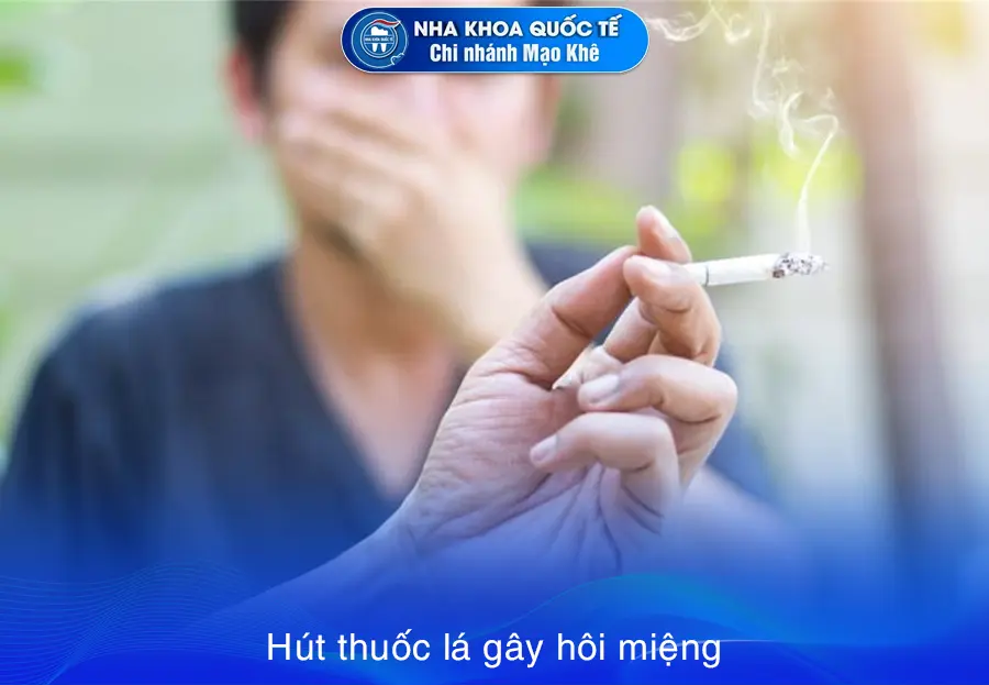 Hút thuốc lá gây hôi miệng
