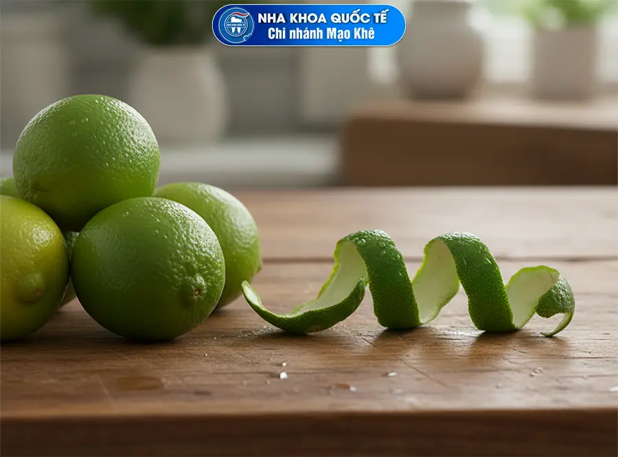 vỏ chanh chưa hôi miệng