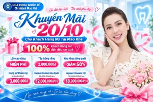 khuyến mãi 20-10 nha khoa mạo khê